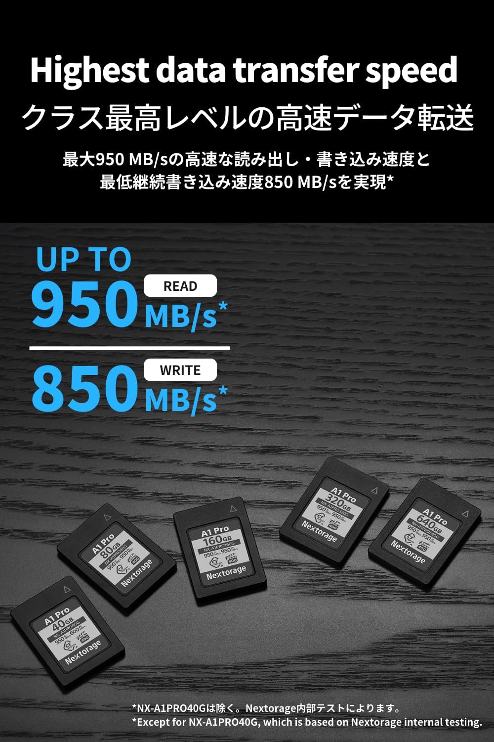 Nextorage Japan CFexpress Type A Card NX-A1PRO 80GB VPG 400 Urtla Fast Read 950MB/s Write 950MB/s