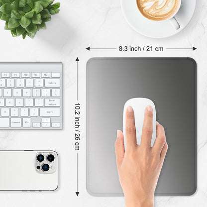 ITNRSIIET Mouse Pad Non-Slip Rubber Base Smooth Surface Stitched Edges Waterproof Durable Compatible with All Mice for Office & Gaming, Desk Accessory, 10.2x8.3x0.12 inch, Ash Gradient