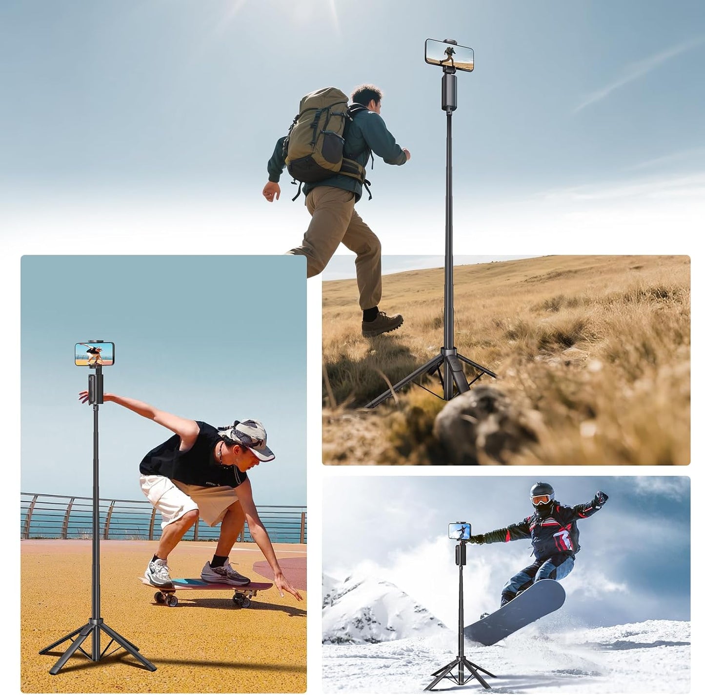Auto Face Tracking Tripod,67''Phone Tripod for iPhone,360° Rotation Follows Your Movement,Bluetooth Remote,Phone Holder for Vlog,Live Streaming, Video Call,Content Creators.