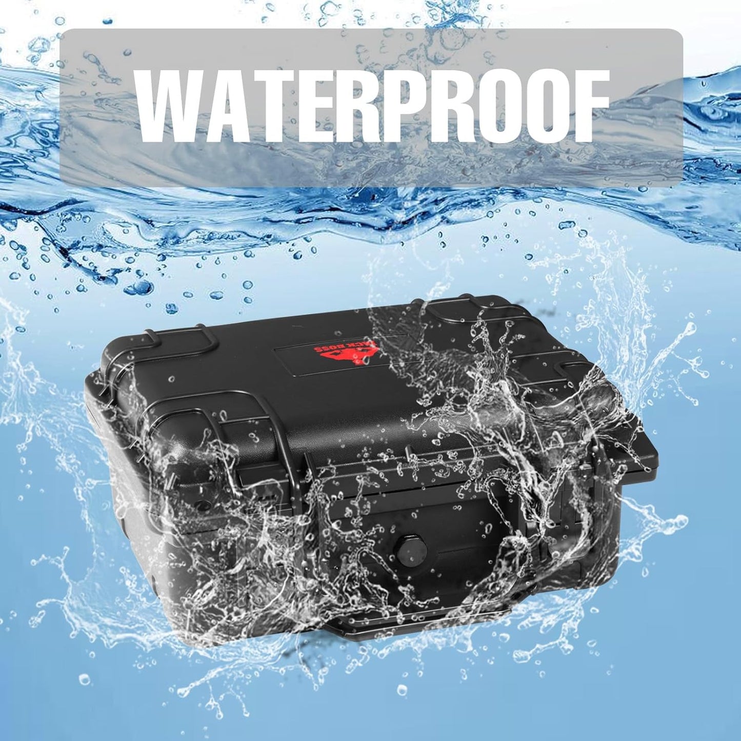 10x 9.4x 4.8 Inch Hard Case, Portable Weather Waterproof Protective Camera Case with Customizable Foam, Fit Use of Drones, Camera, Equipments, Black
