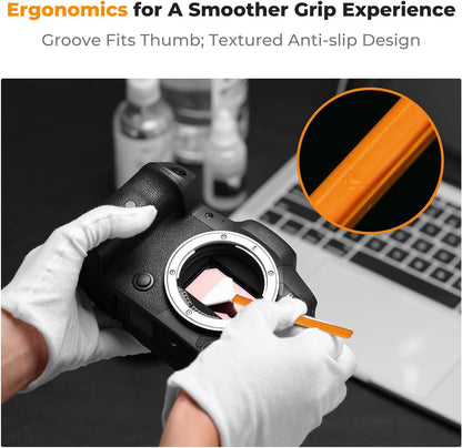 K&F CONCEPT 6 Pack Full-Frame Sensors Cleaning Swabs, DSLR SLR Digital Camera Dry CCD CMOS Clean Swabs Compatible with Nikon Sony Canon DSLR Camera Sensor, 24mm x 20mm