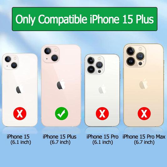 Battery Case for iPhone 15 Plus, 12000mAh Rechargeable Portable Charging Case with Wireless Charging Compatible for iPhone 15 Plus (6.7 inch) with Carplay Extended Battery Pack Charger Case (Black)