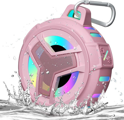 EBODA Bluetooth Shower Speaker, IP67 Waterproof Portable Wireless Small Speakers, Floating, 24H Playtime for Home, Beach, Pool, Kayak, Hiking, Boat Accessories, Gifts for Women, Girls - Pink
