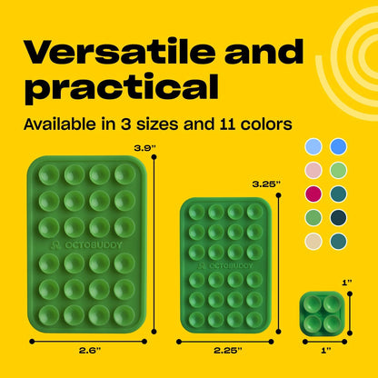 Classic - Silicone Suction Phone Case Adhesive Mount - Hands-Free, Strong Grip Holder for Selfies & Videos - iPhone & Android Compatible - 2.25″ x 3.25″, Spade Green