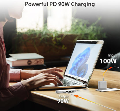 j5create USB-C Multi-Port Hub with Power Delivery with 4K HDMI/2 USB-A 5Gbps/PD 100W Charging SD&Micro SD/3.5mm Audio | for MacBook Pro&Air/iPad Pro/iMac/Surface/XPS/Thinkpad/Galaxy/and More(JCD373EC)