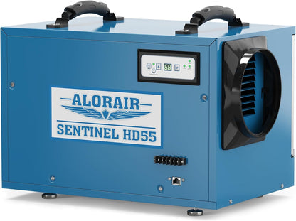 ALORAIR Commercial Dehumidifier 113 Pint, with drain Hose for Crawl Spaces, Basements, Industry Water Damage Unit, Compact, Portable, Auto Defrost, Memory Starting, 5 Years Warranty, Sentinel HD55