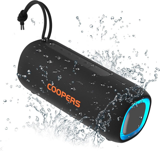 Portable Bluetooth Speaker, Wireless Bluetooth Speaker with Clear Loud Stereo Sound, IPX5 Waterproof Speakers with RGB Lights, BT5.3, Long Playtime, TWS Pairing for Home Outdoor Party Beach Travel