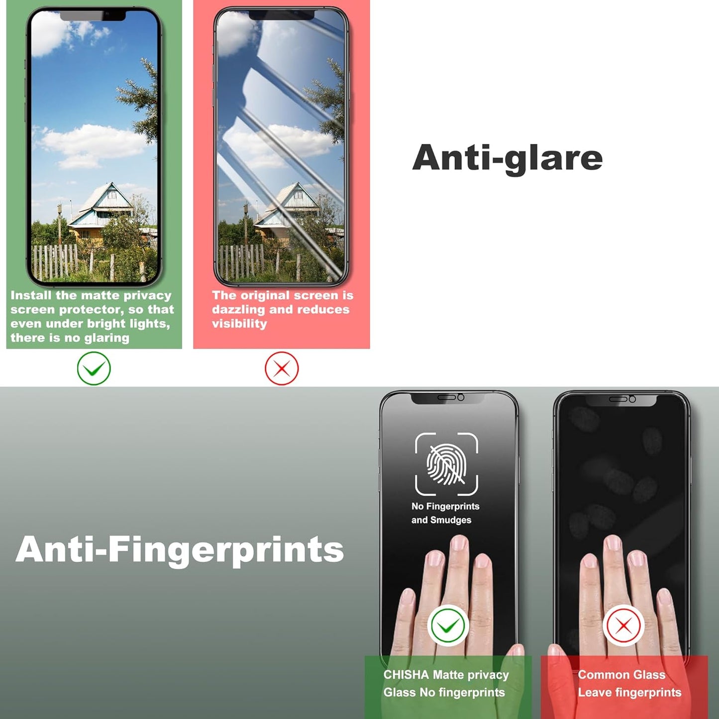 2 Pack Matte Privacy Screen Protector for iPhone 11 Pro Max and iPhon XS MAX 6.5-Inch Auto Dust Removal, No Bubbles,Anti-Spy Tempered Glass Film, Easy Installation