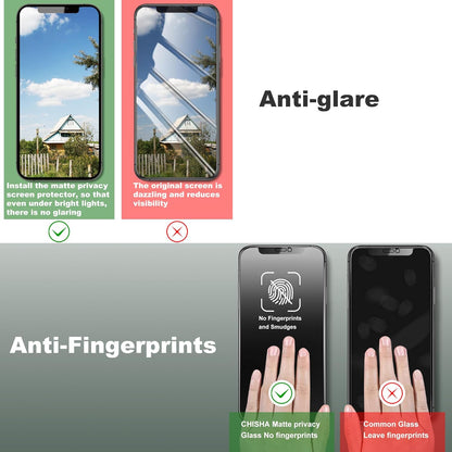 2 Pack Matte Privacy Screen Protector for iPhone 11 and iPhon XR 6.1-Inch Auto Dust Removal, No Bubbles,Anti-Spy Tempered Glass Film, Easy Installation
