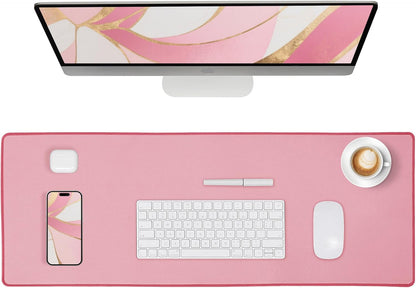 ALOANES Waterproof Mouse Pad with Durable Stitched Edge, Large Gaming Keyboard Pad, Non-Slip Rubber Base Mouse Mat, Extended Desk pad for Gamer, Office & Home, Dark Rose Mousepad 27.6''x11.8''x0.12''