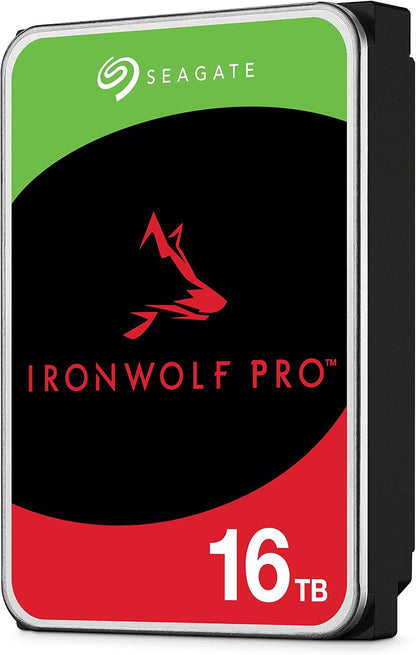 Seagate IronWolf Pro, 16 TB, Enterprise NAS Internal HDD –CMR 3.5 Inch, SATA 6 Gb/s, 7,200 RPM, 256 MB Cache for RAID Network Attached Storage (ST16000NT001)