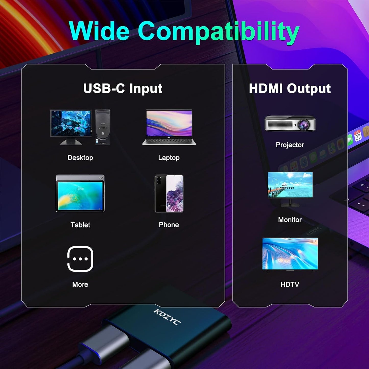 USB C to Dual HDMI Adapter 4K@60hz, Type C to HDMI Splitter Extended Display for MacBook/MacBook Pro Air Dell XPS13/15, Samsung Galaxy S9/S9+ [MST Mode (Extended displays) Only for Win OS], Green