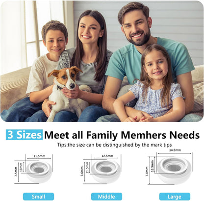 Compatible with AirPods Pro 2nd/1st Generation Silicon+Memory Foam Replacement Ear Tips,with Noise Reduction Hole &Built-in dust Guard Screen,for USB-C Charging Case-3 Sizes (S/M/L)