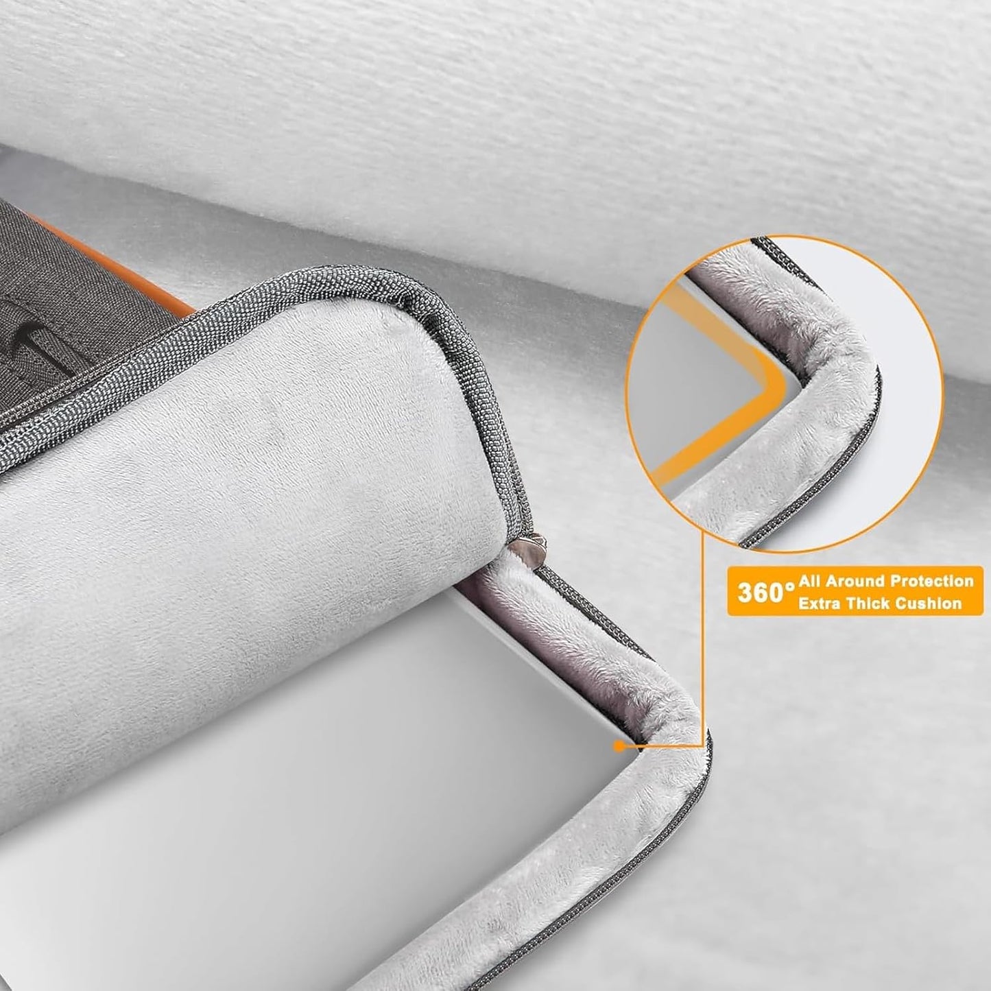 MOSISO 360 Protective Laptop Case 16 inch, 15-15.6 inch Laptop Sleeve Compatible with MacBook Pro 16, HP, Acer, Dell, Lenovo, ASUS, Side Open Carrying Case with 4 Zipper Pockets&Handle, Taupe Gray