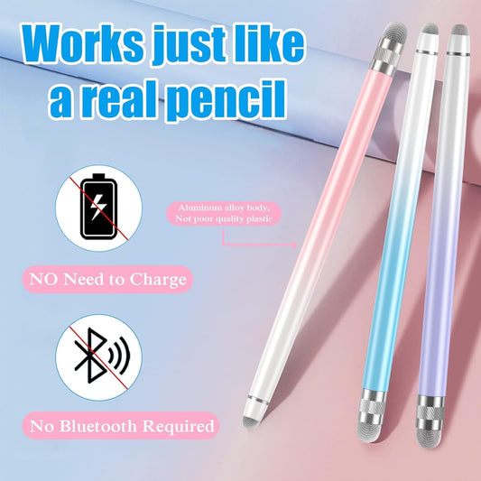 3PCS Stylus Pens for Touch Screens, Stylus Pen for iPhone/iPad/Tablet Android/Microsoft/Surface, Compatible with All Touch Screens(Purple/Pink/Blue)