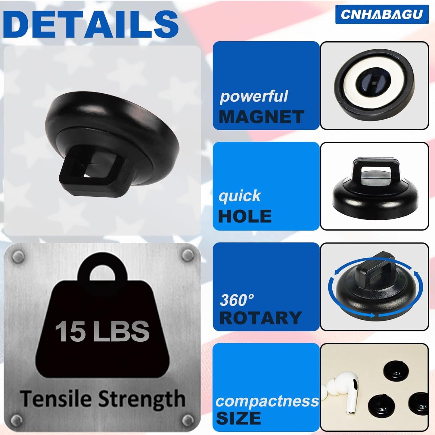 Magnetic Cable Zip Tie Mounts Clips Multipurpose Zip Ties Mount Base Holder Wire Cable Holder Mount Wire Clips Management for Home Office Marine Electrical Wiring (White, 20 Piece)