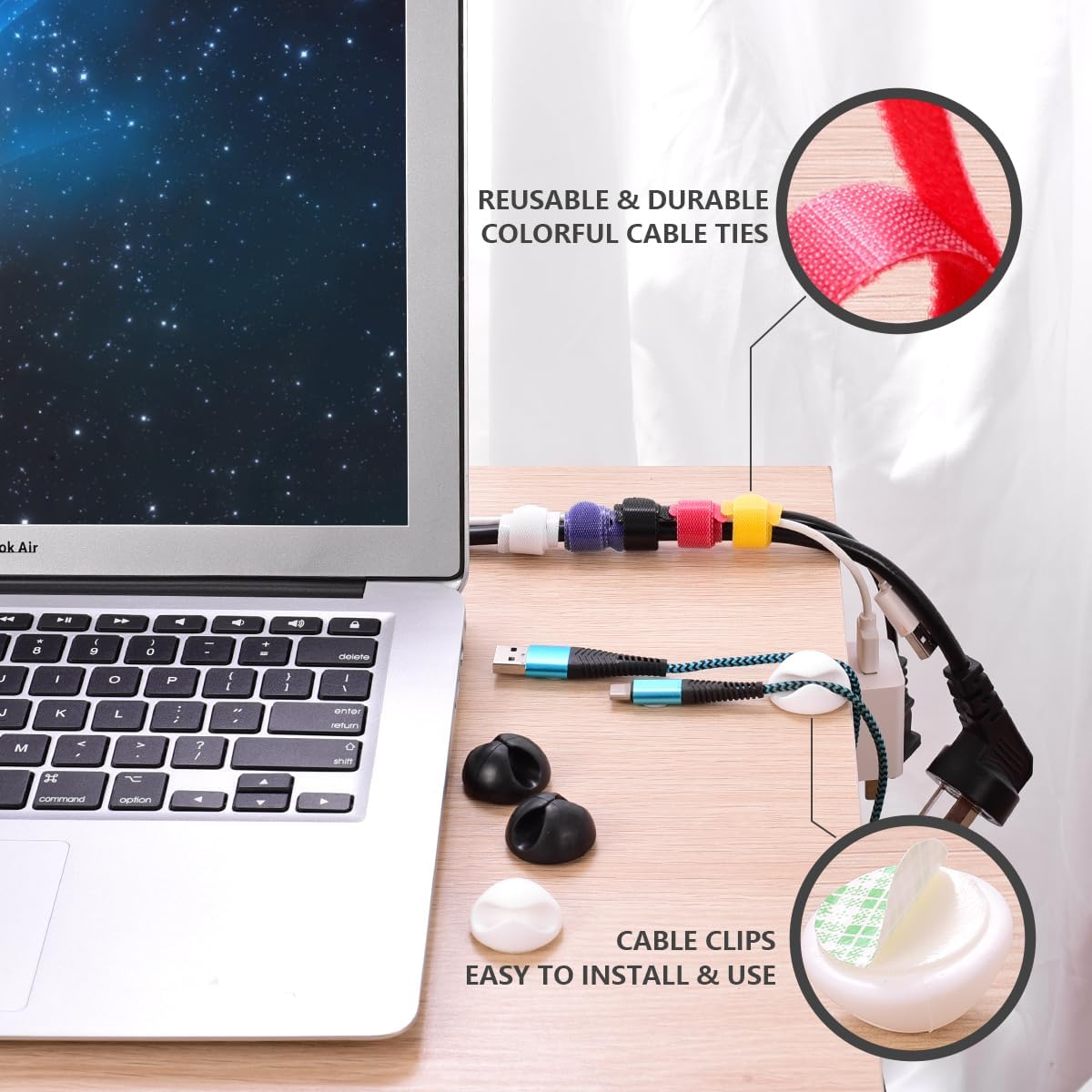 Cable Management Box - Large Cable Organizer Box to Hide Wires & Power Strips, TV & Desk Computer Wires, Cord Organizer Box for Home & Office, Black