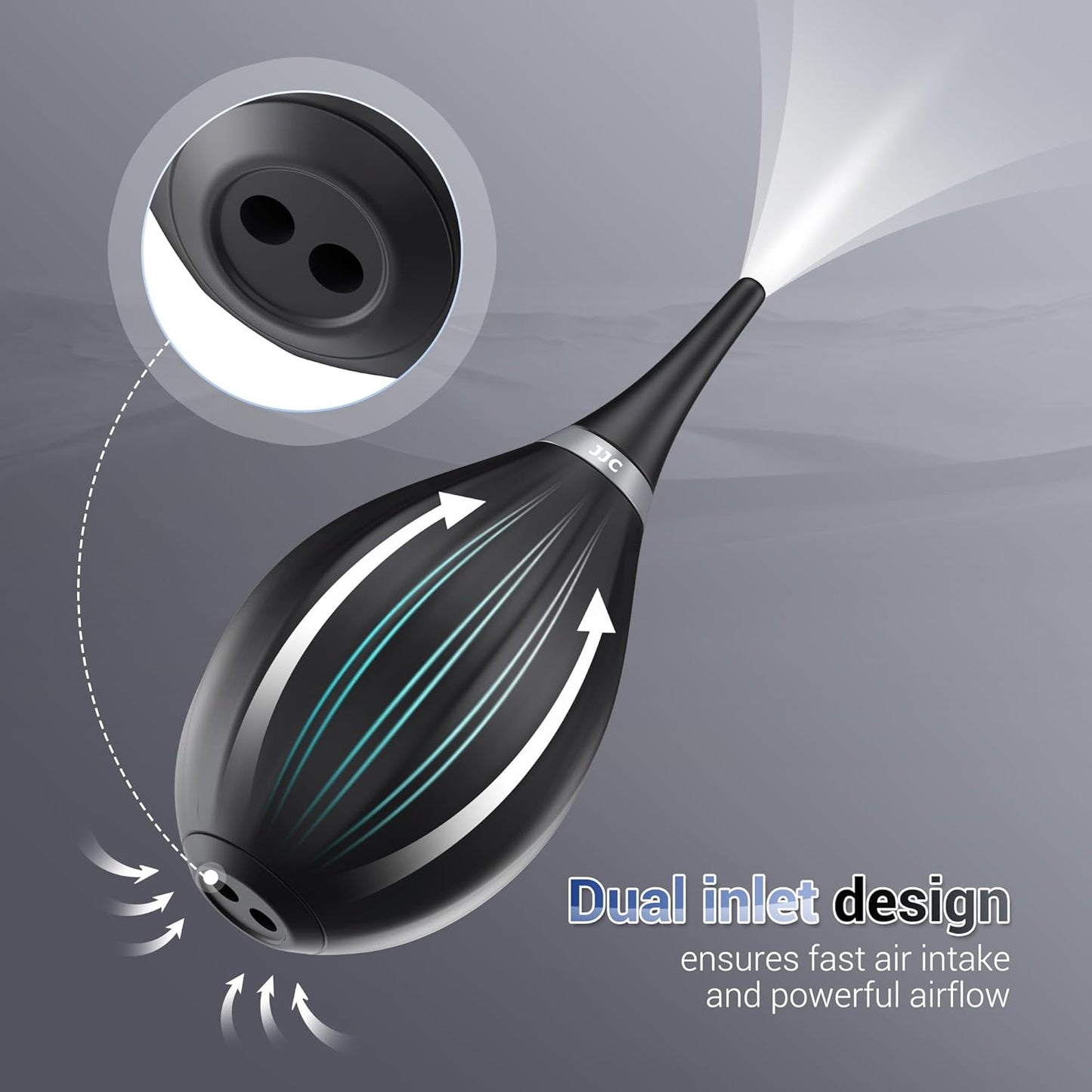 [Upgraded Version] Soft Tip Silicone Camera Dust Blower Lens Air Blower with Cleaning Cloth,Camera Lens Cleaner Air Blower for Sensor LCD Keyboards Alcohol Ink Printing,Dust Blower Replace Canned Air