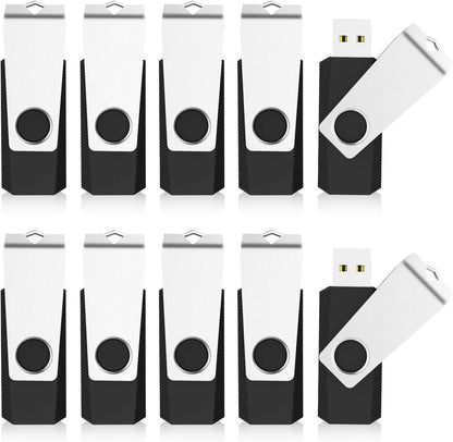 KEXIN 100 Pieces 1GB Flash Drive Bulk Flash Drive 1 GB Thumb Drive Bulk USB Drives 1G USB Stick Swivel 100 Pack 2.0 (1G, 100PCS, Black)