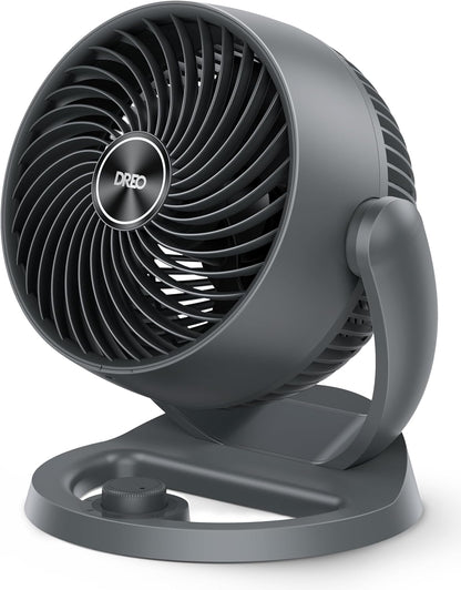 Dreo Desk Fan, 12-Inch Air Circulator Fan for Bedroom, 70ft Powerful Airflow, 120° Tilt Adjustment, 28dB Ultra-Quiet, 3 Speeds Small Table Fan for Whole Room, Home, Office