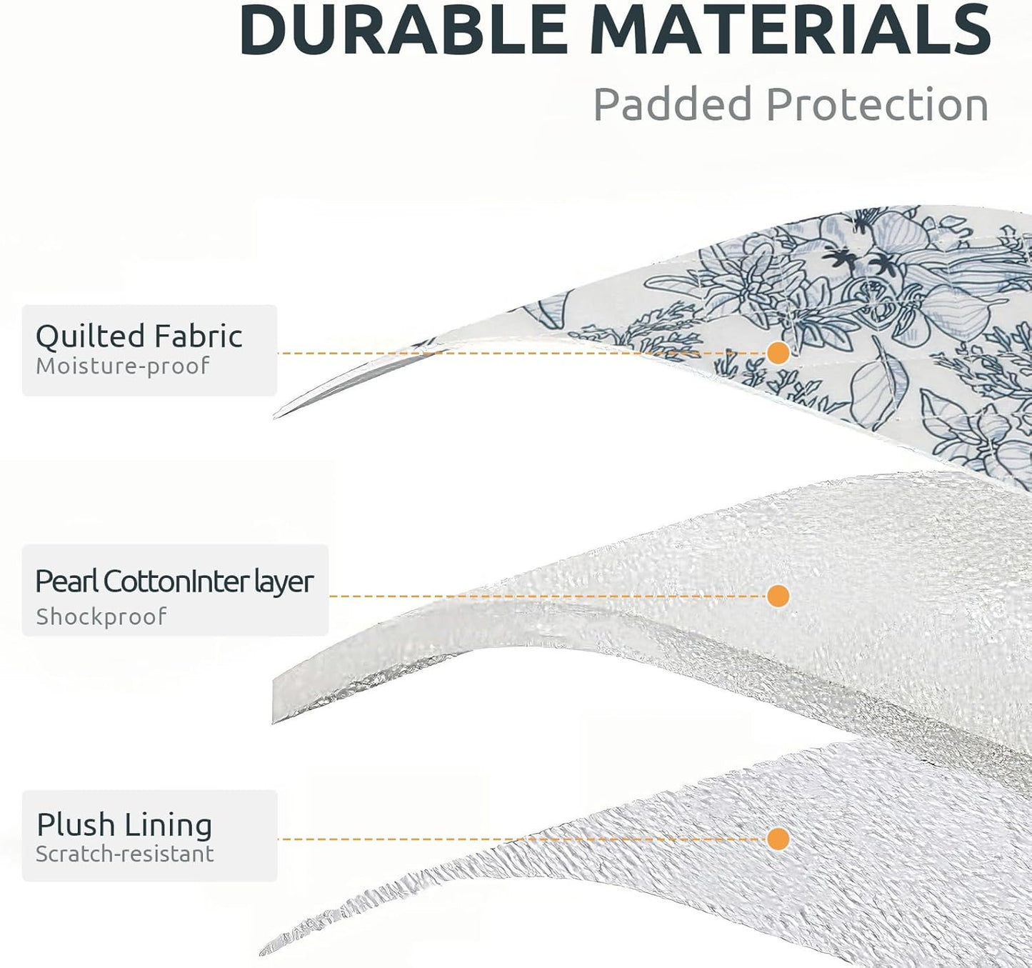 Puffy Laptop Sleeve 13-15.6 Inch Cute Quilted Laptop Protective Case Padded Floral Computer Sleeve for MacBook (B-Dark Blue, 11 Inch)