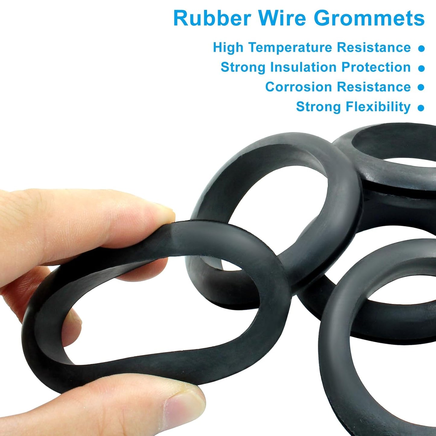 12 Pcs Rubber Grommets, 1-3/4" Inside Diameter 2" Drill Hole Rubber Wire Grommets O Ring Grommets for Wire, Firewall, Cables, Plugs, Automotive