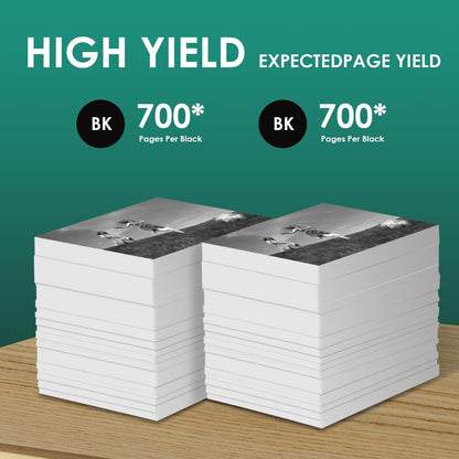 667XL 667 XL 667 Ink Cartridges Replacement for hp 667 Ink cartridges Black and Color Work for Deskjet Ink Advantage 1275 2375 2775, Deskjet Ink Advantage Plus 6075 6475 6476 (2 Black)