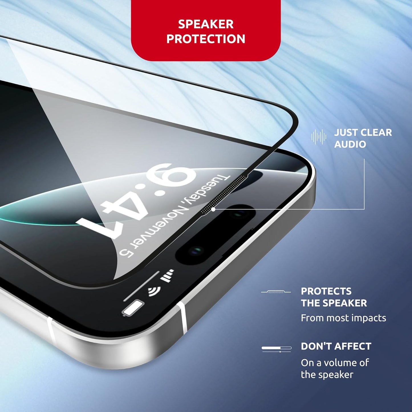 Screen Protector for iPhone 16 Pro Max – MagicBox Tempered Glass Screen Protector iPhone 16 Pro Max (2 Pcs) Edge-to-Edge Protection with 2 Applicators, 9H Hardness, Oleophobic Coating