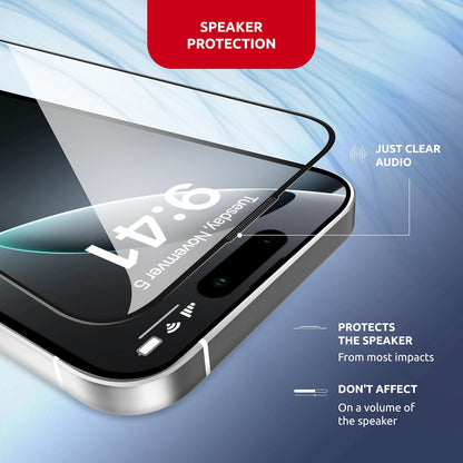 Screen Protector for iPhone 16 Pro Max – MagicBox Tempered Glass Screen Protector iPhone 16 Pro Max (2 Pcs) Edge-to-Edge Protection with 2 Applicators, 9H Hardness, Oleophobic Coating