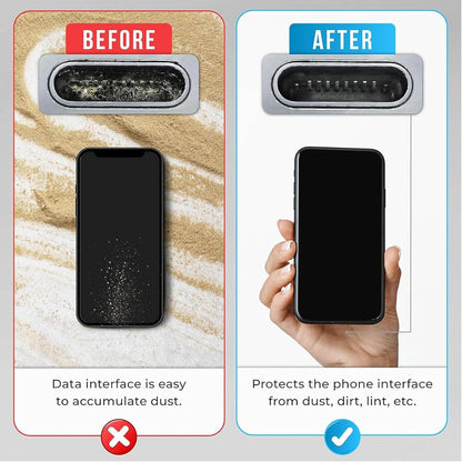 10PCS USB C with Grip Port Dust Plug, Easy Grip Dust Plug Cover, Type-C Dust Plug,Includes 8 Types Digital Product Cleaning and Protection Kits,for All Type C Ports,Compatible with iPhone 15 16