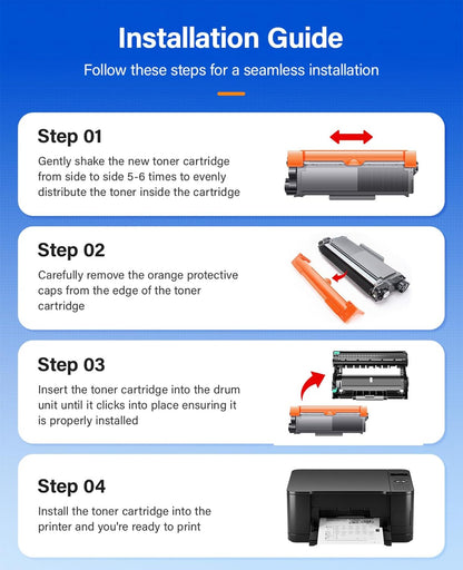 TN660 Black Toner Cartridge 2-Pack Replacement Compatible for Brother TN-660 660 Toner HL-L2380DW HL-L2320D HL-L2340DW DCP-L2540DW MFC-L2700DW MFC-L2720DW HL-L2300D HL-L2360DW DCP-L2520DW Printer Ink