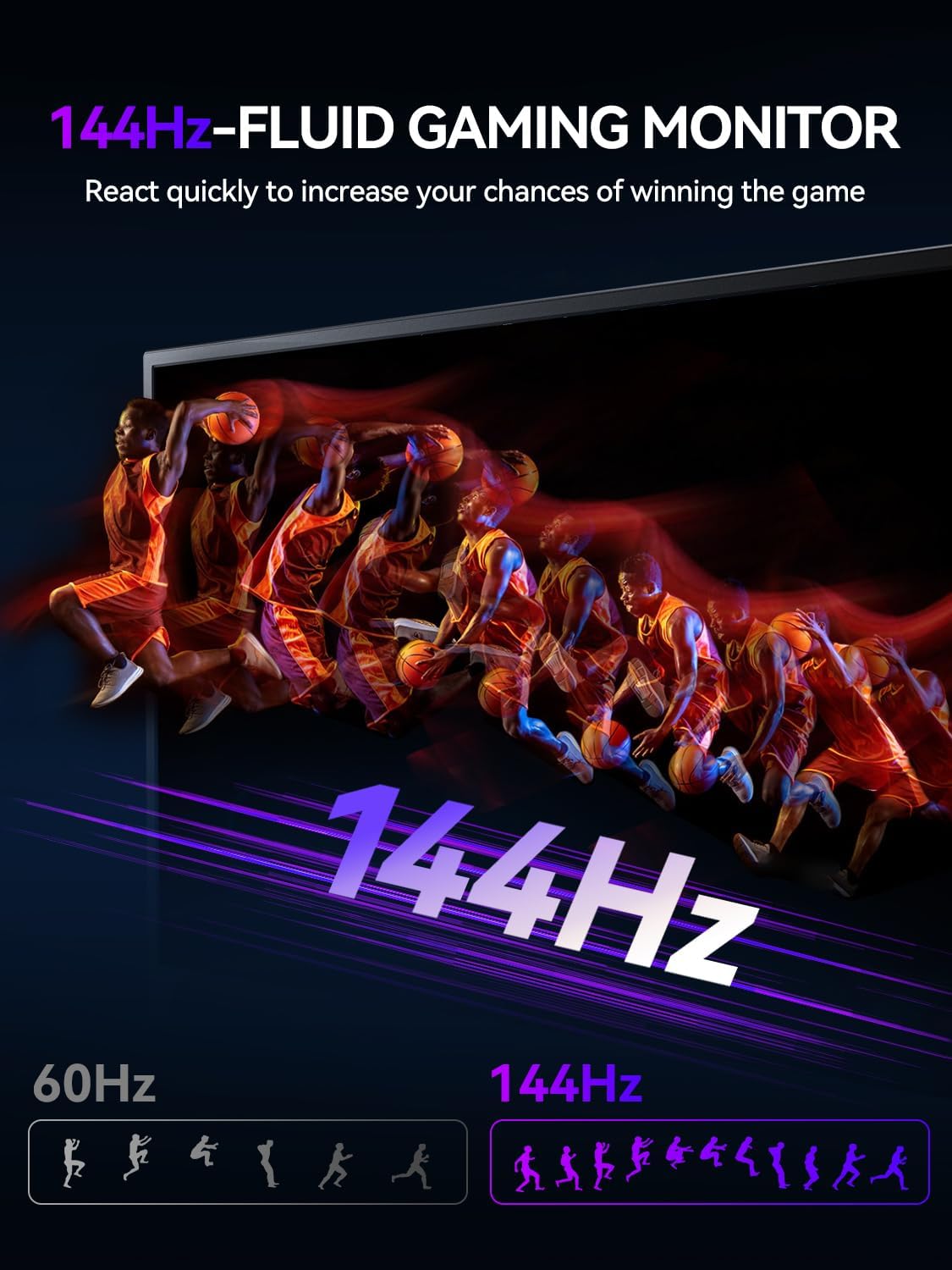 UPERFECT QLED Portable Monitor 2K 144HZ 18'' 100% DCI-P3 500Nits w/VESA & Stand 180° Adjustable Ultra-Slim & Lightweight Frameless FreeSync IPS HDR Gaming Display, Travel Second Monitor for Laptop