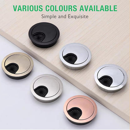 1 Pcs Desk Grommet 2-1/16" / 53 mm, Desk Cord Hole Cover, Cable Grommet Metal Zinc Alloy Materilal, Desk Hole Grommet for Home & Office Pc, Detachable Cable Cord Organizer-Matte Silver