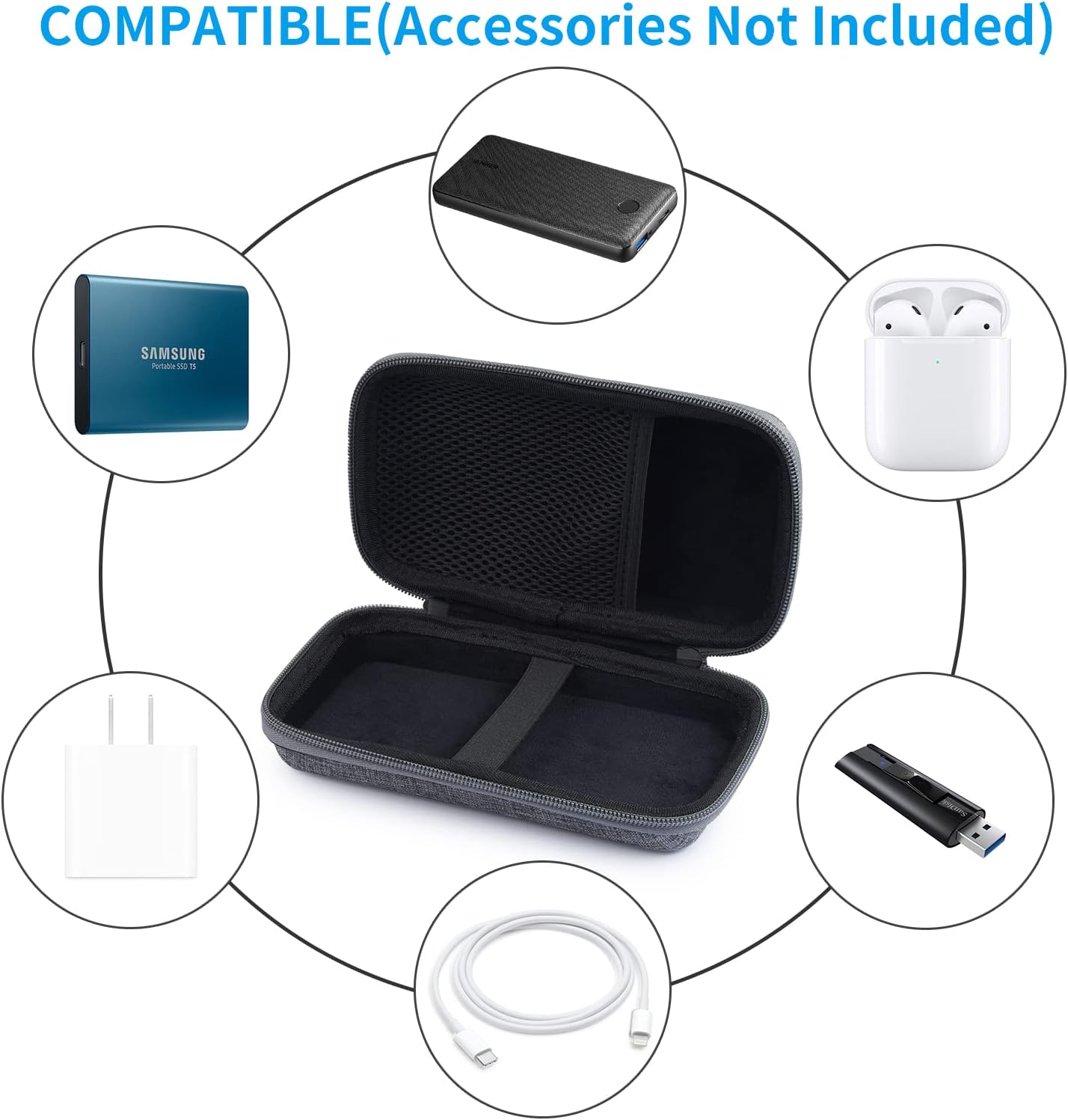 Power Bank Case for INIU 20000mAh Power Bank, Portable Charger Case for Durecopow 20000mAh Solar Power Bank and iMuto 30000mAh Power Bank with Carabiner