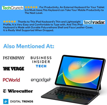 Keyboard Case for iPad 10th Generation 2022 & 11th (A16, 2025) – Magic-Style Keyboard with Multi-Touch Trackpad – Floating Cantilever Stand – Magnetic Case for iPad 10.9 inch 10th / 11th Gen.