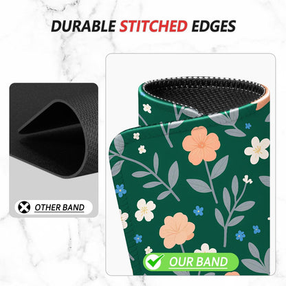 ITNRSIIET Mouse Pad Non-Slip Rubber Base Smooth Surface Stitched Edges Waterproof Durable Compatible with All Mice for Office & Gaming, Desk Accessory, 10.2x8.3x0.12 inch, VintageBloom