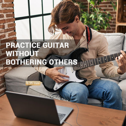 OneOdio 6.35mm to 3.5mm 6.6-9.8FT Stereo Adapter Cable Compatible with AMPs, Electronic Keyboards, Mixers, Guitars and Pro10/Pro30/Pro50 Headphones of OneOdio-Gray