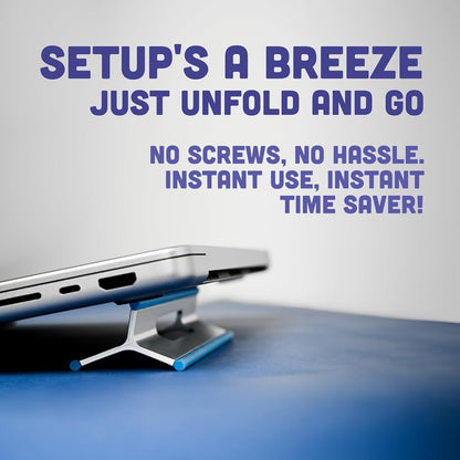 Steepy Portable Laptop Stand for Desk 3 Heights Computer Stand for Laptop Riser – Ergonomic Soporte para Laptop Base – Computer Holder & Elevated Lifter for Travel, Home Office, Projector Riser or DJ