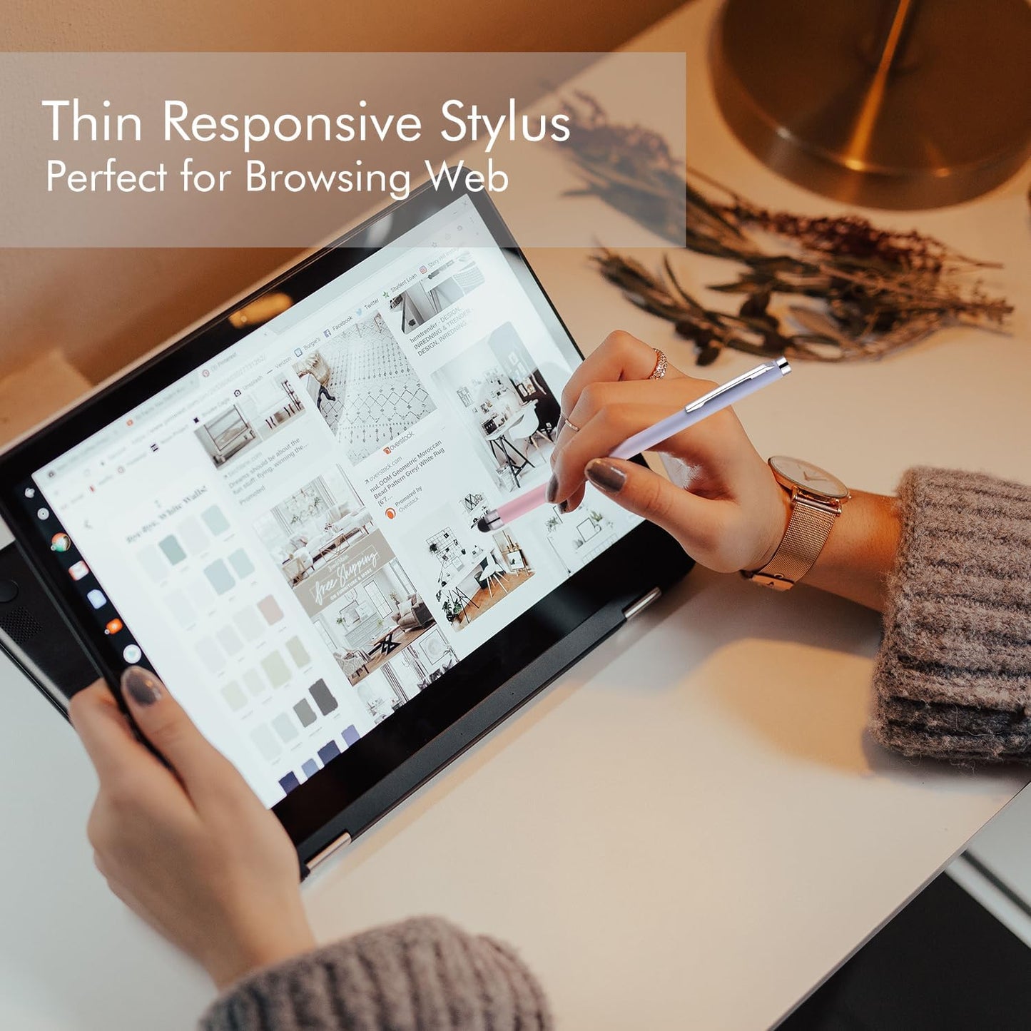 Stylus Pens for Touch Screens 12 Pack Linfanc Stylus Pen for iPad High Sensitivity and Precision Capacitive Stylus Pen for iPhone All Touch Screens Devices, Extra 24 Replacement Tips