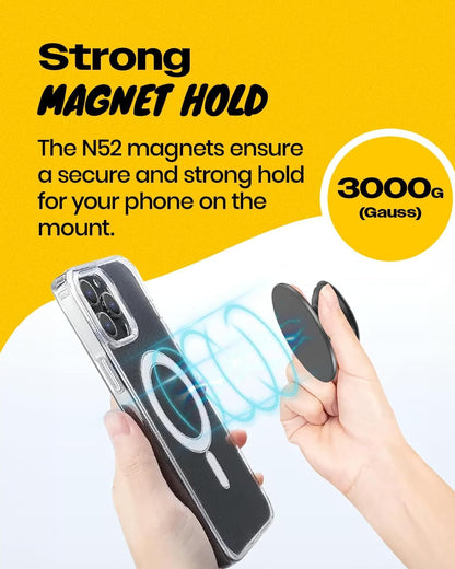 Magnetic Silicone Suction Cup Phone Mount with Hands-Free Stand - Perfect for Selfies, Videos, Durable, Secure Grip, One-Touch Holding, Lightweight, Sleek Design (Purple)