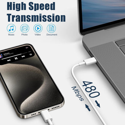 iPhone 16/15 Charger Fast Charging, 2Pack 10FT Long USB C to C Apple Fast Charging Cable Cord with 20W PD USB C Fast Charger Block for iPhone 16/15/15 Pro/15 Pro Max/15 Plus, iPad 12.9/11/10.9/Air 5/4