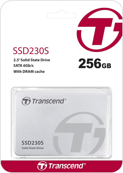 Transcend 256GB SATA III 6Gb/s SSD230S 2.5” Solid State Drive TS256GSSD230S,Silver
