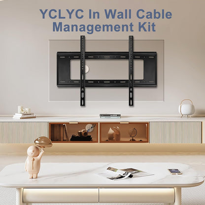 Wire Hiders for TV on Wall, 3in Off White in Wall Cable Management Kit, YCLYC Cable Hider Wall Grommets for Cables, Wire Hider Wall to Install Includes 4 Pass Brackets and 1 Hole Saw Drill