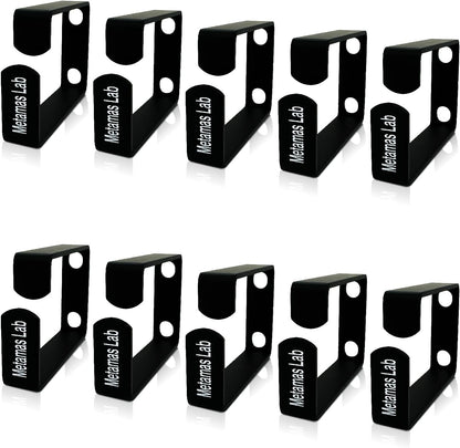 10 Pack Metallic 1U D Ring Cable Manager Ring Network Rack Cable Management Ring Cable Management Hook for Network Patch Cables, Fiber Optic, Power Cords - Made in Taiwan