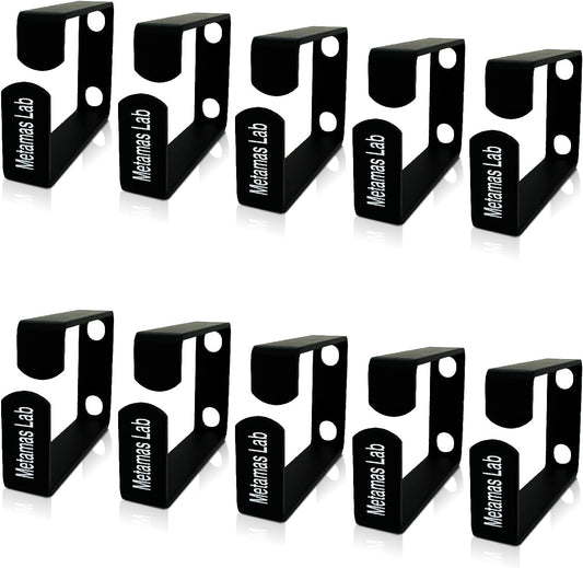 10 Pack Metallic 1U D Ring Cable Manager Ring Network Rack Cable Management Ring Cable Management Hook for Network Patch Cables, Fiber Optic, Power Cords - Made in Taiwan