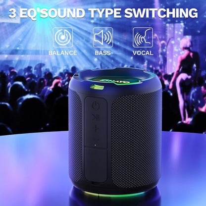 OHAYO 40W Wireless Portable Bluetooth Speaker with Lights, IPX7 Waterproof, Loud Sound, RGB Lights,TWS Pairing, AUX&TF-Card in, for Home/Party/Travel/Outdoor/Beach