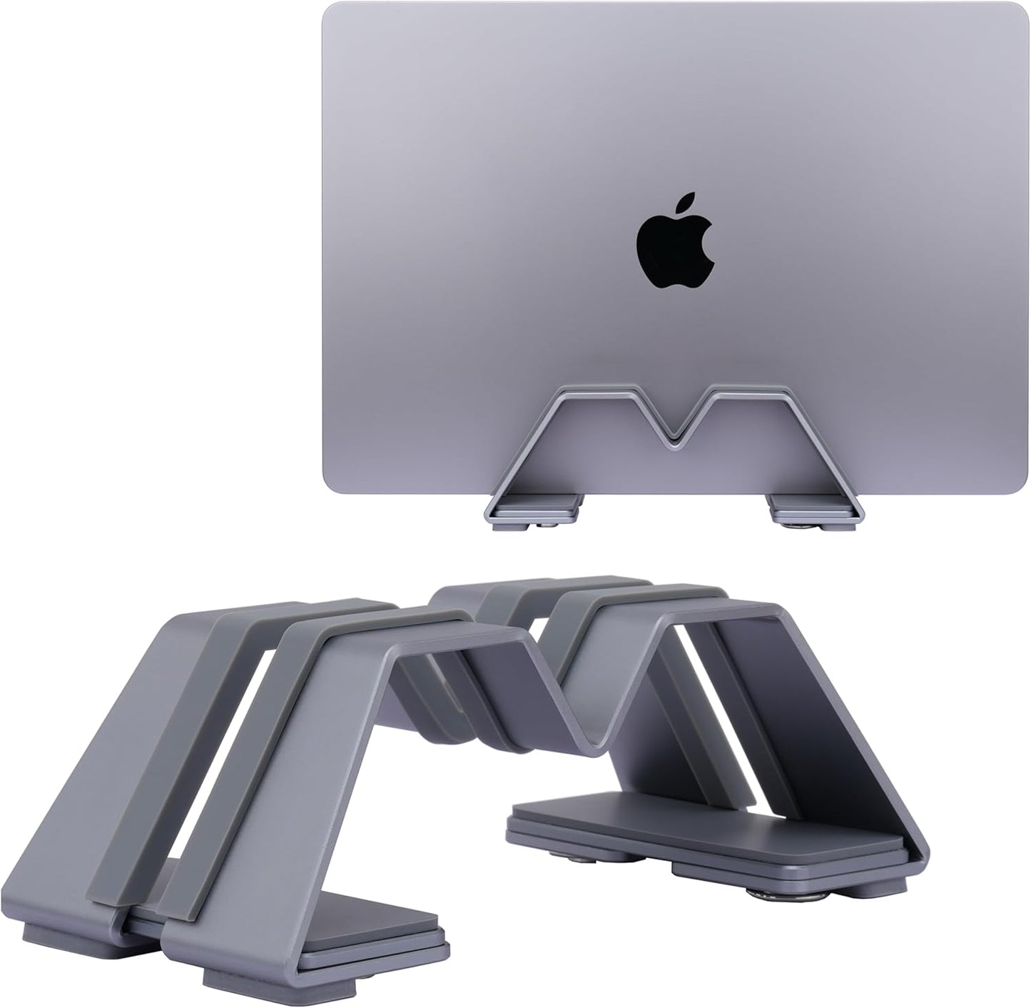 Adjustable Vertical Laptop Stand - Aluminum, Universal Fit for All Laptops (10-30mm Thickness) - Fashion Design, Adjustable Width, Anti-Slip & Scratch-Resistant, Patented Design