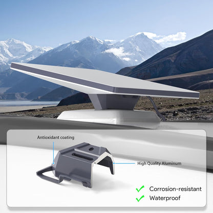 XLTTYWL Starlink Mini Mount, Premium Star Link Mimi Standard Mobility Roof RV Mounts for Mini Star Link Flat Standard Dishy Fits RV, Wood, Metal, Plastic or Slotted Vehicle Rails(Mini Flat Mount)