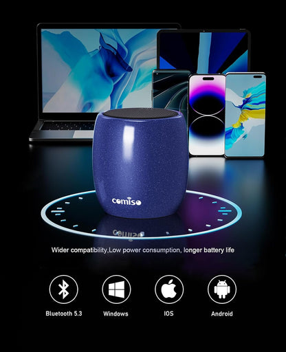 Small Speaker, Bluetooth Speaker with 360°HD Stereo Sound and Robust Bass, Mini Speakers with Hands-Free Call, IP67 Waterproof, Portable Speakers for Shower, Room, Car, Trip, Ideal Gift for Men, Women