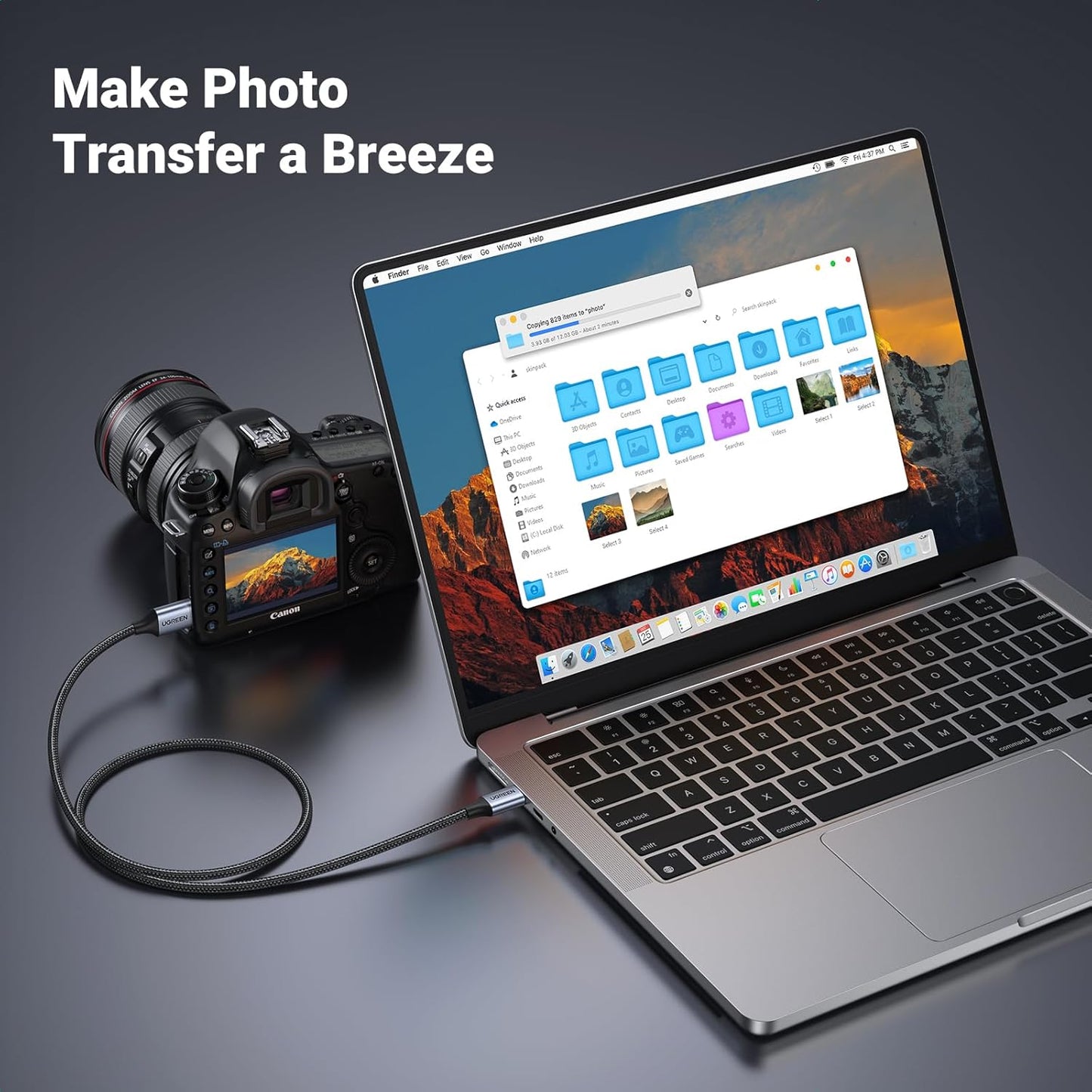 UGREEN 10 Gbps Micro B to USB C Hard Drive Cables, 3.3FT USB C to Micro B, External Hard Drive Cable Compatible with MacBook Pro/Air, iPad/Tablet, iPhone, Samsung Galaxy S24, WD Seagate etc